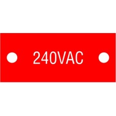 20938 - Cable tag. '240VAC'. (5pcs)